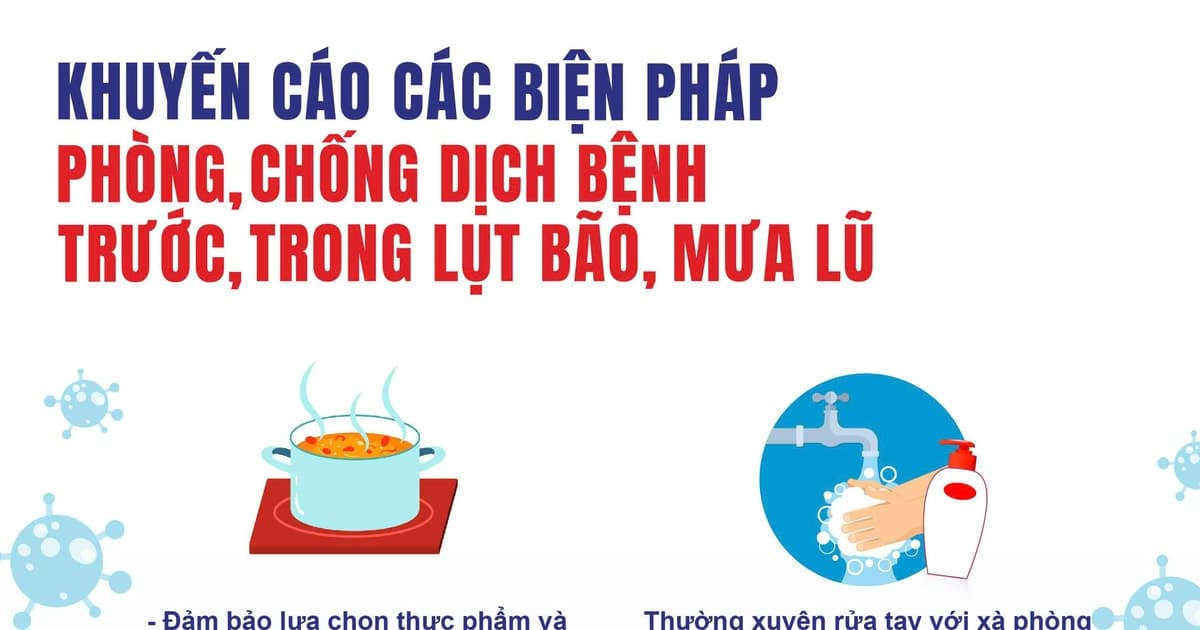 Khuyến cáo phòng, chống một số bệnh thường gặp trong lụt bão, mưa lũ