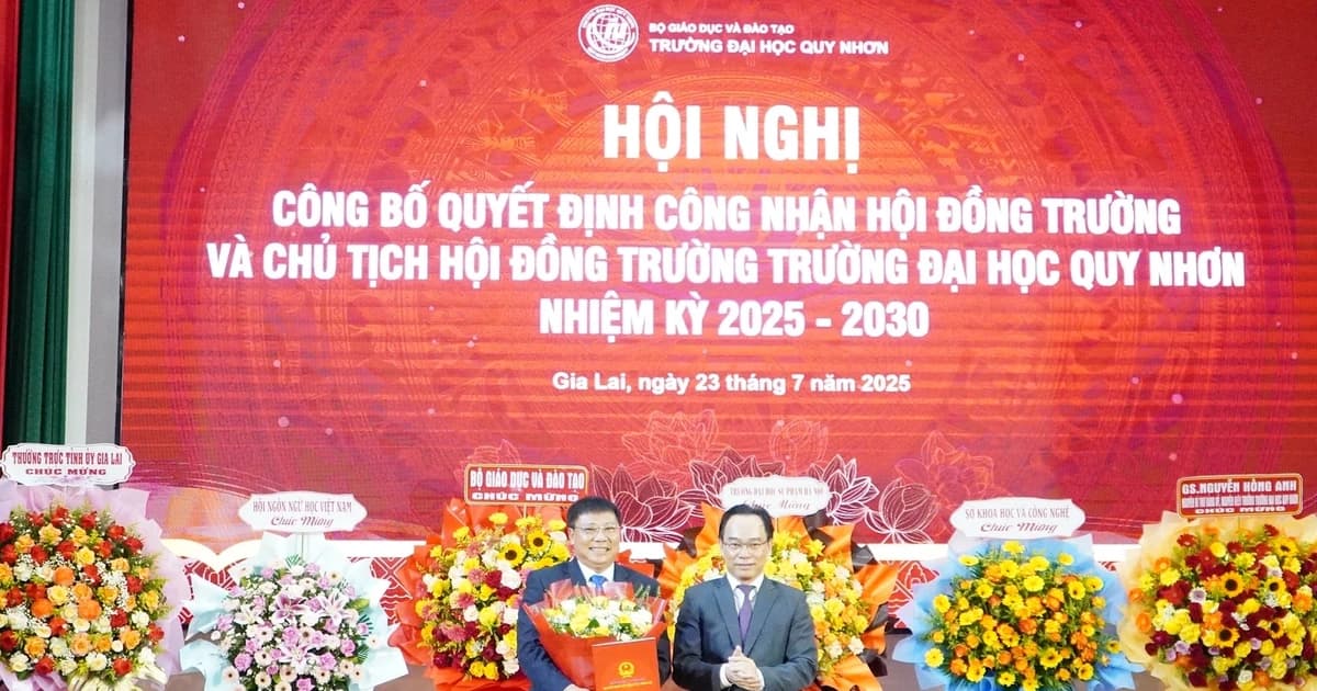 Công bố Hội đồng trường và Chủ tịch Hội đồng Trường Đại học Quy Nhơn