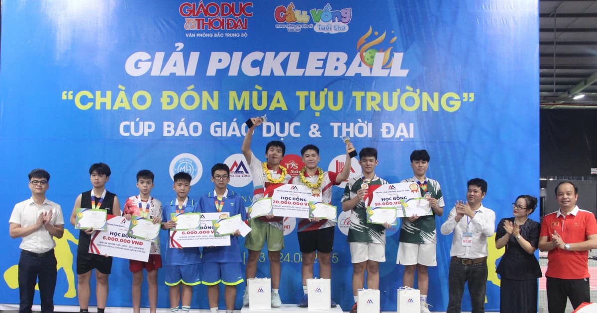 Giải Pickleball Cúp Báo GD&TĐ bế mạc với nhiều niềm vui trước thềm năm học mới