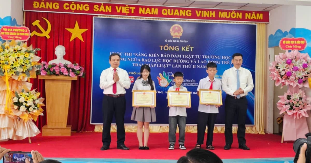 Trao 58 giải thưởng sáng kiến phòng ngừa bạo lực học đường và lao động trẻ em
