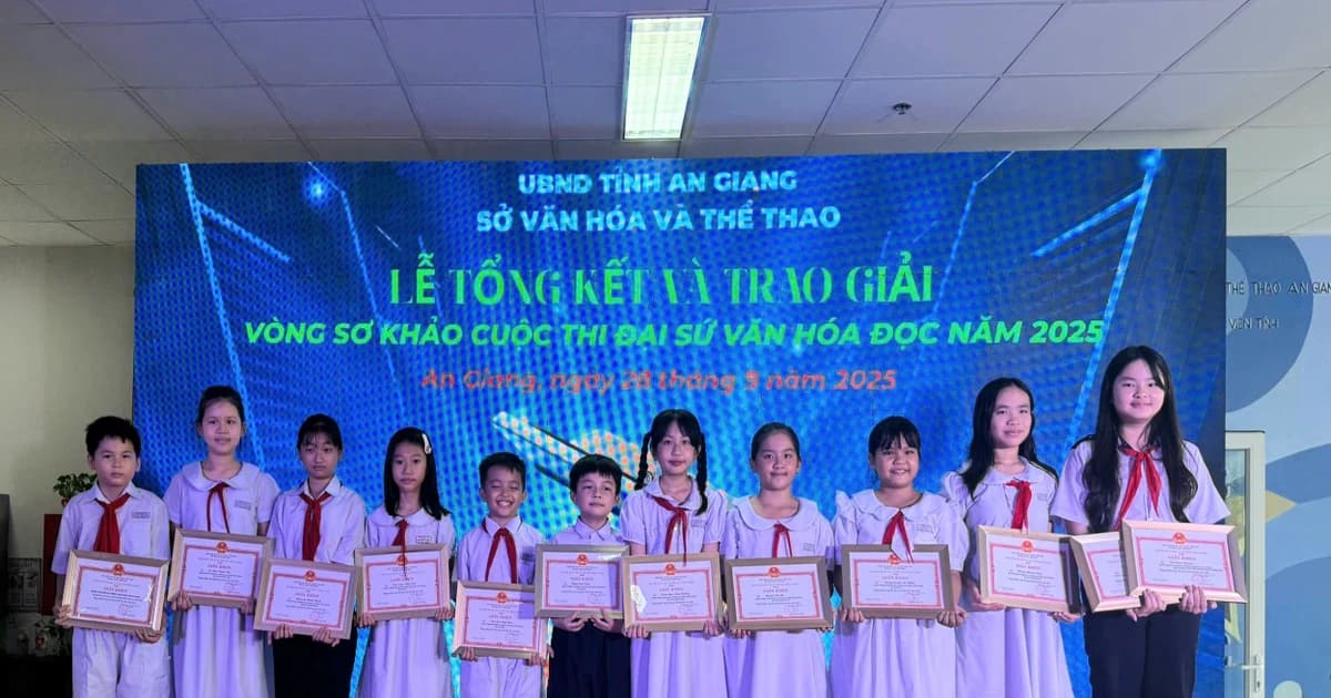 An Giang trao giải Cuộc thi Đại sứ Văn hóa đọc năm 2025