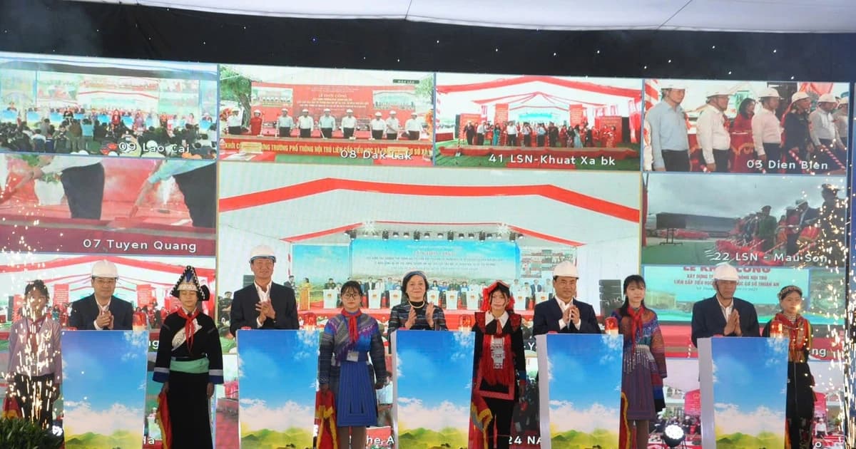 Phó Thủ tướng Phạm Thị Thanh Trà dự lễ khởi công trường nội trú tại Lào Cai
