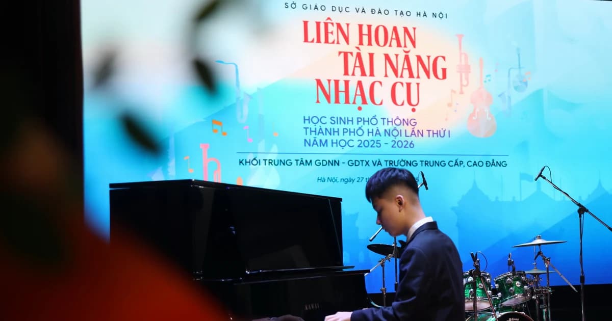 Học sinh giáo dục thường xuyên Hà Nội thi tài năng âm nhạc