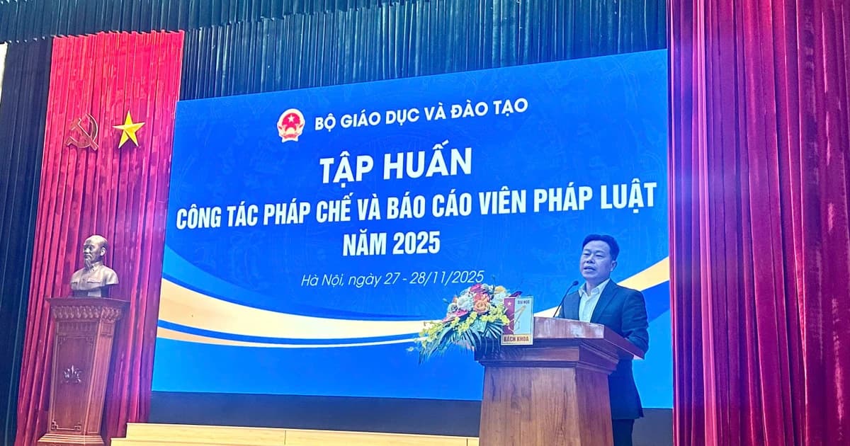 Bộ GD&ĐT tập huấn công tác pháp chế và báo cáo viên pháp luật năm 2025