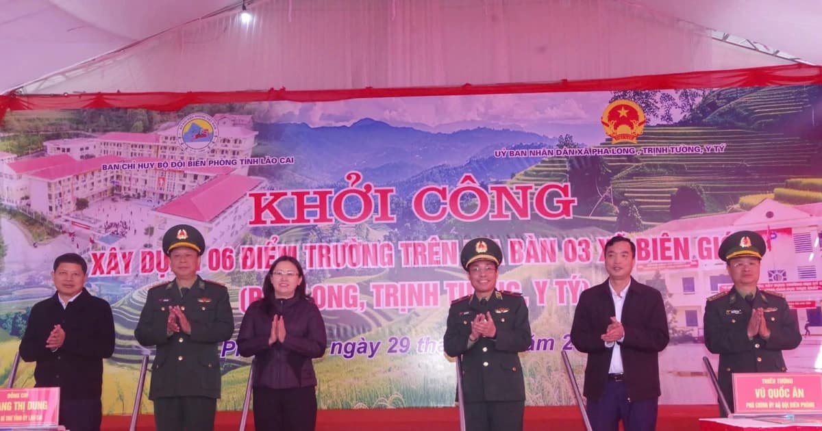 Khởi công xây dựng 6 điểm trường các xã biên giới tỉnh Lào Cai