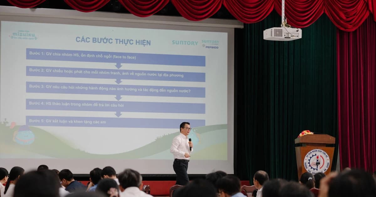 An Giang tích hợp nội dung giáo dục tiết kiệm nguồn nước giảng dạy bậc Tiểu học