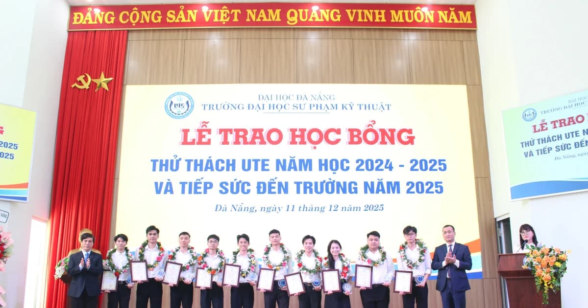 Trường ĐH Sư phạm Kỹ thuật Đà Nẵng trao hơn 500 triệu học bổng cho sinh viên