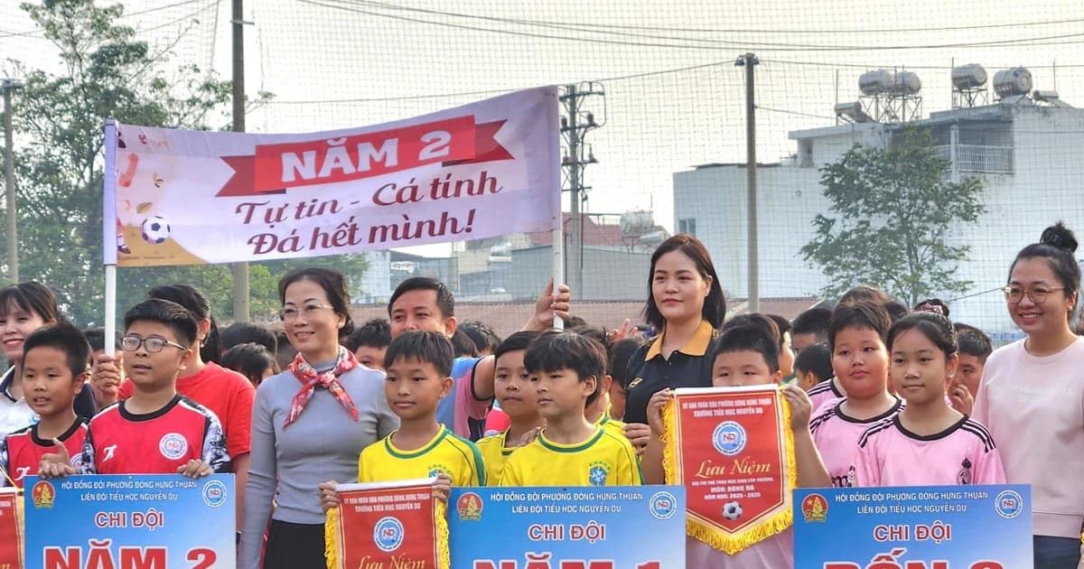 Sôi động giải bóng đá học sinh tiểu học chào Xuân Bính Ngọ 2026
