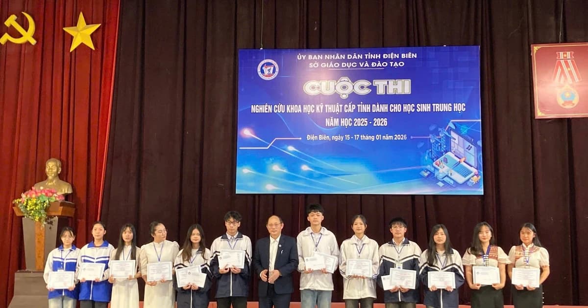 Điện Biên trao 46 giải tại Cuộc thi KHKT dành cho học sinh trung học
