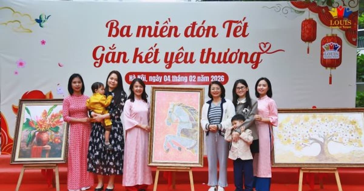 Hơn 50 triệu đồng từ “dự án tranh yêu thương” của Trường Mầm non Louis