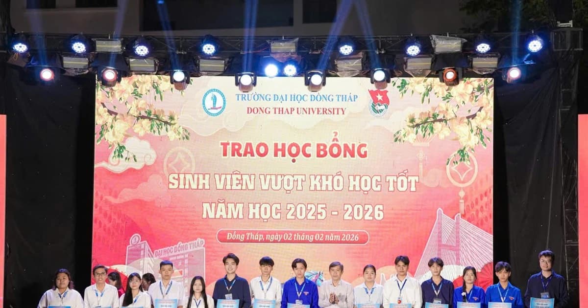 Hơn 1 tỷ đồng chăm lo Tết cho sinh viên Trường ĐH Đồng Tháp