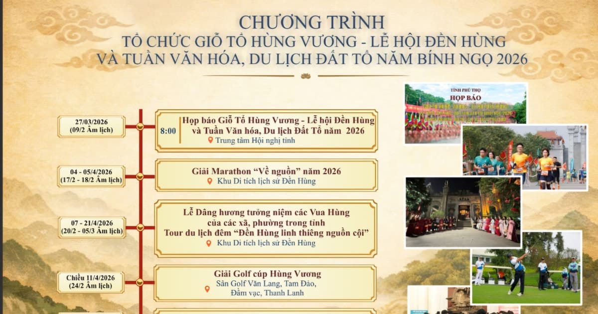 ​Phú Thọ: Sẵn sàng cho Giỗ Tổ Hùng Vương - Lễ hội Đền Hùng và Tuần Văn hóa - Du lịch Đất Tổ năm 2026