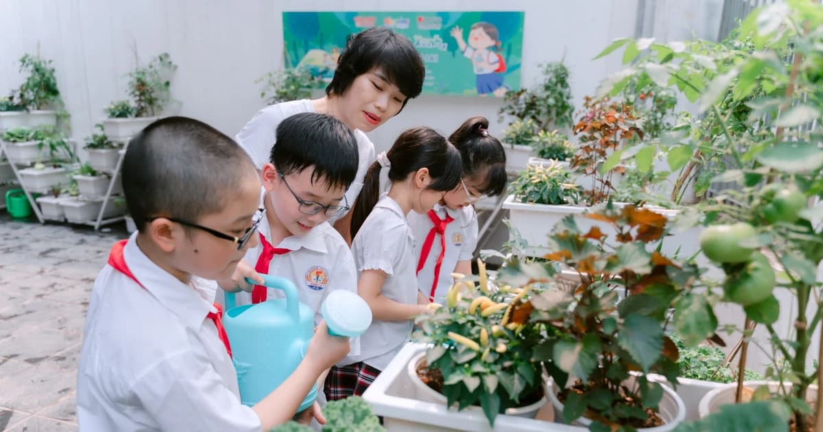 Gieo mầm sống xanh từ mô hình vườn ươm trong học đường