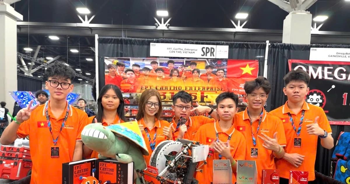 HS FPT School Cần Thơ giành giải thưởng danh giá tại chung kết Robotics thế giới