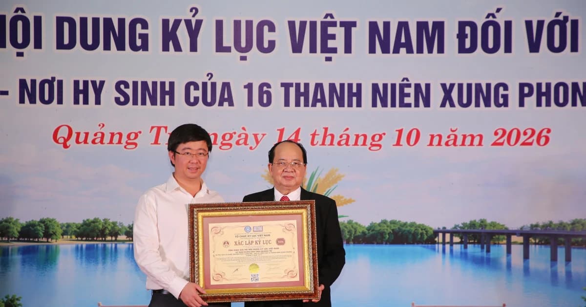 Di tích quốc gia Bến phà II Long Đại đón nhận Bằng tôn vinh kỷ lục Việt Nam